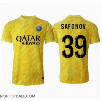 Billige Fotballdrakt Paris Saint-Germain Matvei Safonov #39 Keeper Replika Tredjedrakt 2024-25 Kortermet